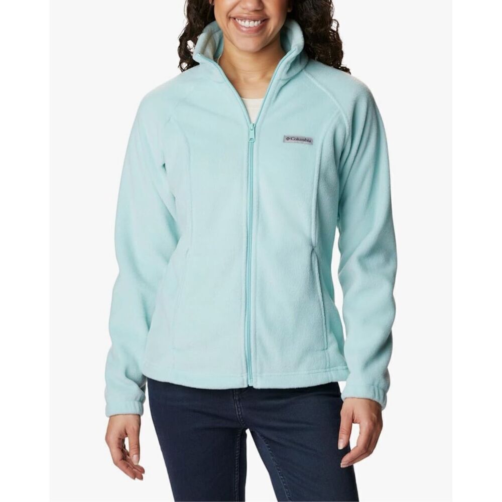 Columbia Benton Springs Light Blue Zip Up Fleece Jacket
